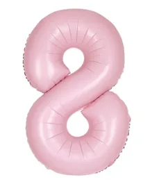 Unique Lovely Number 8 Foil Balloon - Matte Pink