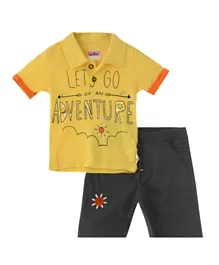 Smart Baby Adventure T-Shirt & Bermuda Set - Yellow