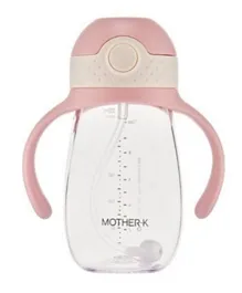 Mother-K Hug Weighted Straw Cup Pink - 300ml