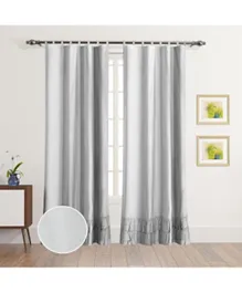 HomeBox Flutterby Blossom Curtain Set with Ties - 2 Pieces