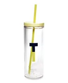 Kate Spade Initial Tumbler With Straw (Sparks of Joy), T - 225 ml