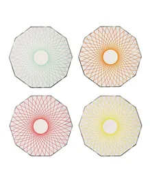 Meri Meri Toot Sweet Neon Spiro Small Plates - 8 Plates