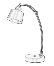 Avonni Hml-9074-M2-N Nickel Plated Table Lamp