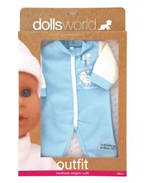 Dollsworld Handmade Designer Outfits Light Blue - 46 cm