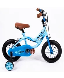 Little Angel BMX Bicycle for Kids - 12' Blue Sturdy Frame, Comfort Tyres, Front & Rear Brakes, with Training Wheels
