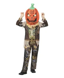 Smiffys Pumpkin Scarecrow Reaper  All in One Costume  - Multicolor