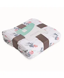 aden   anais Classic Dream Blanket Tea Fish Pond - White