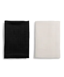Anvi Baby Organic Bamboo Swaddle Black and White - Pack of 2