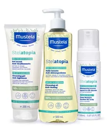 Mustela Stelatopia Bath Time Routine for Atopic Skin