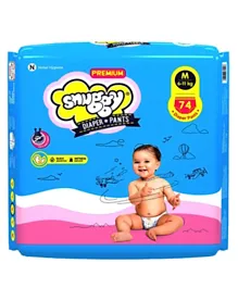 Snuggy Diaper Baby Premium Pants Size 3 - 74 Pieces
