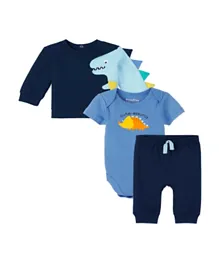 The Children's Place 3Pc Dino Tee Bodysuit with Pants Set - Tidal