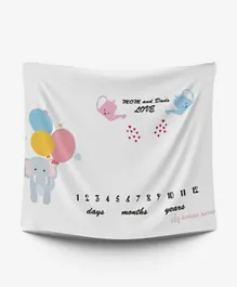 Babies Basic Customizable Milestone Blanket - Mom & Dad Love