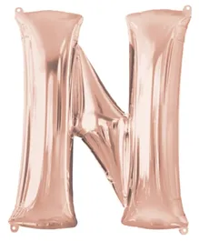 Anagram Letter D Rose Gold Foil Balloon - 40 Inches