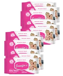 Jennifer's Pack of 12 Baby Wipes - 1440 Wipes