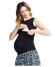 Mums & Bumps Soon Honor Maternity & Nursing Tank - Black