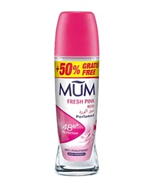 MUM Deodorant Roll On 50 mL - Fresh Pink Rose