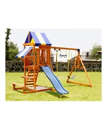Dynamic Sports Sunny Slope Wooden Swing Set + Free Dynamic Sports Electric Scooter