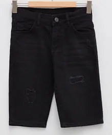 LC Waikiki Cotton Jean Shorts - Black