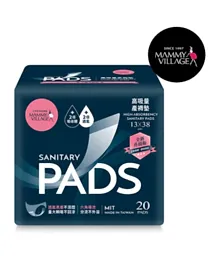 Mammy Village 20 Pack High Absorbency Thin Sanitary Pads - White