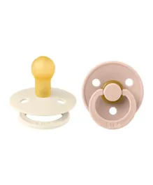 Bibs Colour Latex Pacifiers Size 1 Ivory & Blush - 2 Piece