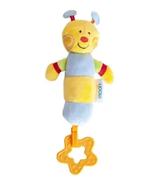 Moon Bee Soft Rattle Plush Toy With Squeaker Sounds & Teether