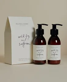 Plum & Ashby Wild Fig & Saffron Hand & Body Wash & Lotion Duo Set