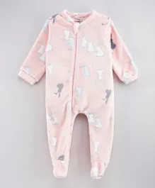 Babybol Baby Full Sleeves Sleepsuit - Pink