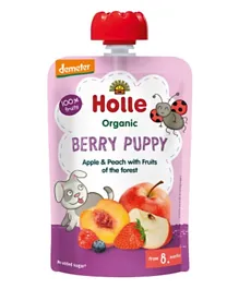 Holle Organic Pure Fruit Pouch Apple, Peach with Fruts Of Forest - 90g