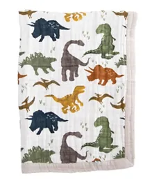 Little Unicorn Cotton Muslin Baby Blanket - Dino Friends