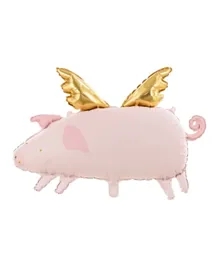PartyDeco Pig Foil Balloon - Pink