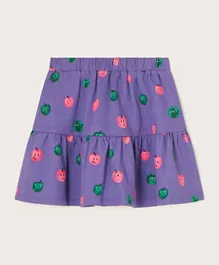 Monsoon Children Happy Apples Skirt - Purple