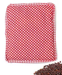 Babyhug Rai (Mustard) Seed Filling Pillow Fruit Shape Polka Dots Print - Red