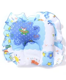 Babyhug Jumbo Semi Circular Pillow Teddy Print - Blue