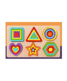 Factory Price Geometric Shapes Wooden Puzzles for Motessori Learning - 27 Pieces