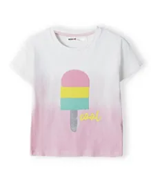 Minoti Sequin Embellished Ice Cream Dip Dye T-Shirt - Pink