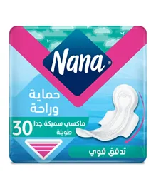 Nana Maxi Long Pads With Wings - 30 Pieces