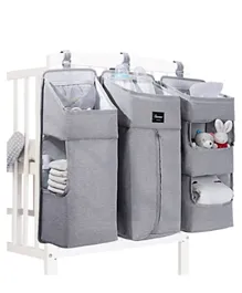 Sunveno Baby Bedside Portable Crib Organiser - Grey