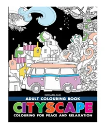 Cityscape Colouring Book for Adults - English