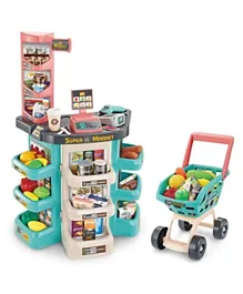 Little Angel Kids Supermaket with Trolley - Multicolor