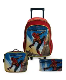 Marvel Spiderman 3-In-1 Trolley Backpack Set - 16 Inches