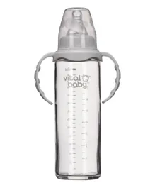 Vital Baby Nurture Glass Feeding Bottle With Handles - 240mL