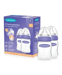 Lansinoh Feeding Bottle With Naturalwave Teat Pack of 2 - 160mL Each