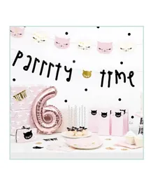 PartyDeco Cat Parrrty Time Banner