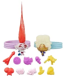 DreamWorks Trolls World Tour Tiny Dancers Glitter Friend Pack with 2 Tiny Dancers Figures 2 bracelets and 10 Charms - Multicolor