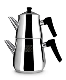 Serenk Definition Stainless Steel Tea Pot Set - Black