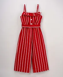 Kookie Kids Striped Jumpsuit - Red