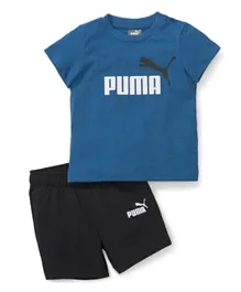 PUMA Minicats Tee & Shorts Set  - Lake Blue