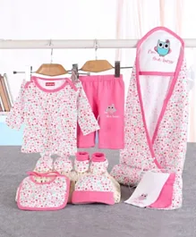Babyhug Clothing Gift Set Multiprint Pack of 10 - White Pink