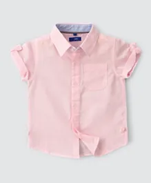 Jam Front Pocket Woven Shirt - Pink