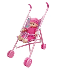 Baby Amoura My First Doll Stroller Set - 14 Inch